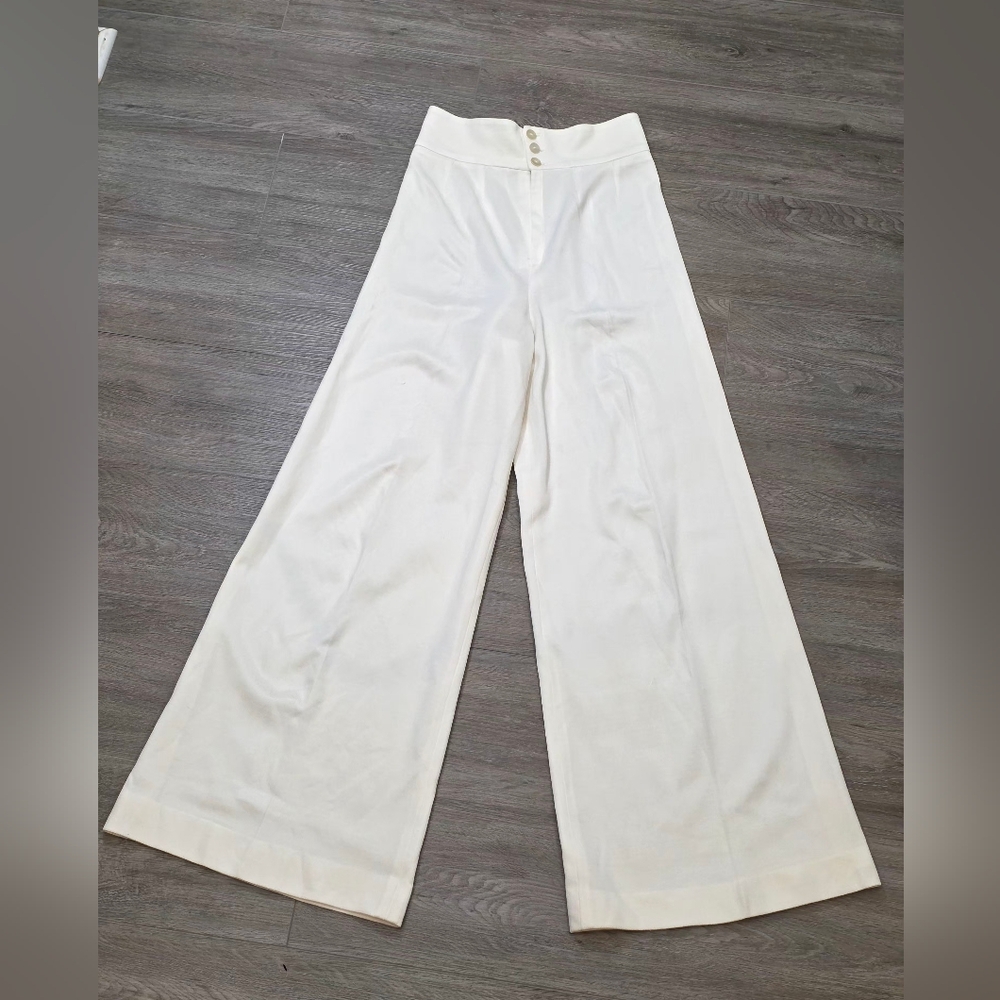 Vintage 70's Bell Bottom Pants High Waisted 26 Inch Waist 31 Inseam 14 Inch Bell - Picture 1 of 8